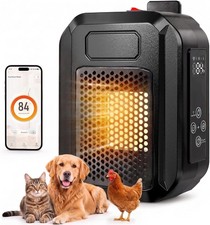500W Dog House Heater with WiFi App Control, Fast Heating, 68-104 F Thermostat,