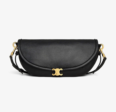 CELINE Little Halfmoon Bag in Shiny Lambskin Black