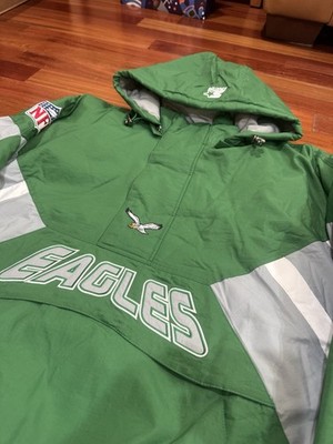 デッドストック PHILADELPHIA EAGLES ジャケット L〜3XL Starter Philadelphia Eagles Pullover Jacket Kelly Green/Black