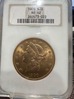 1900 US $20 Dollar Liberty Head Double Eagle Gold Coin NGC MS62 260473-022