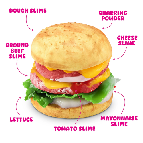ZURU SLIME MART Cestino Piccolo Burger Picnic 12 Ingredienti Disimballaggio Crea Squish!! - Foto 5 di 8