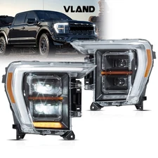 VLAND Full LED Headlights& Full LED Tail Lights For 2021-2023 Ford F150 F-150