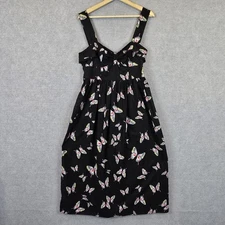 Zimmermann Dress Womens Size 2 / AU 12 / US 8 Black Butterfly Midi Rockabilly 