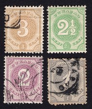 Curacao 1889 Stamps Mi#19-22 used/MH CV=23,8$