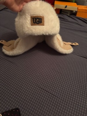 Mütze / Hut Ugg DAMEN weiss weich pelz
