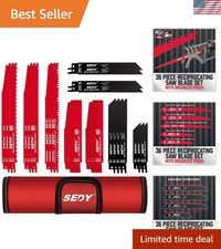 36-Piece Ultimate Reciprocating Saw Blade Set - Saw Blades, Durable Wood  M...