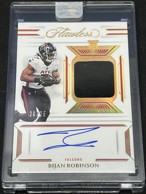 2023 Flawless Bijan Robinson Signature Gloves Auto RPA /25 Sealed