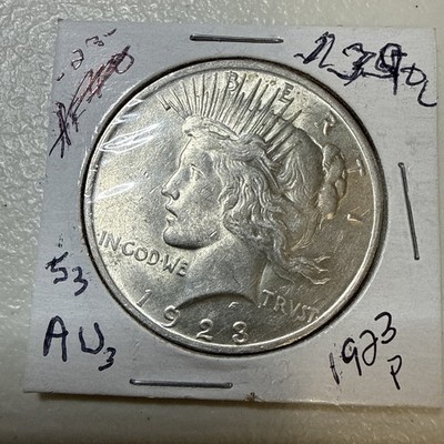 1923 Peace Dollar In AU Condition 