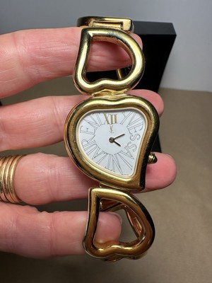 Yves Saint Laurent YSL Ladies Gold Plated Heart Dial Watch  display picture 1