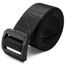 Tactical Belt Men   Nylon EDC Belt for Military CCW Large Black