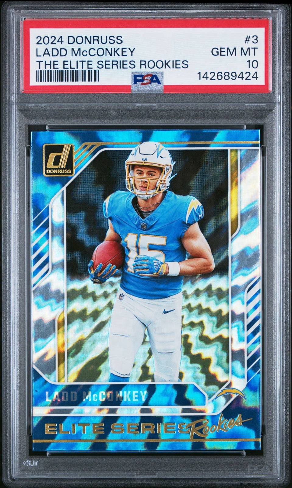 Ladd McConkey Panini Donruss the Elite Series Rookies #3 Base