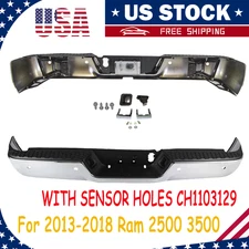 CH1103129 Complete Chrome Rear Bumper Assembly For 2013-2018 Ram 2500 3500 