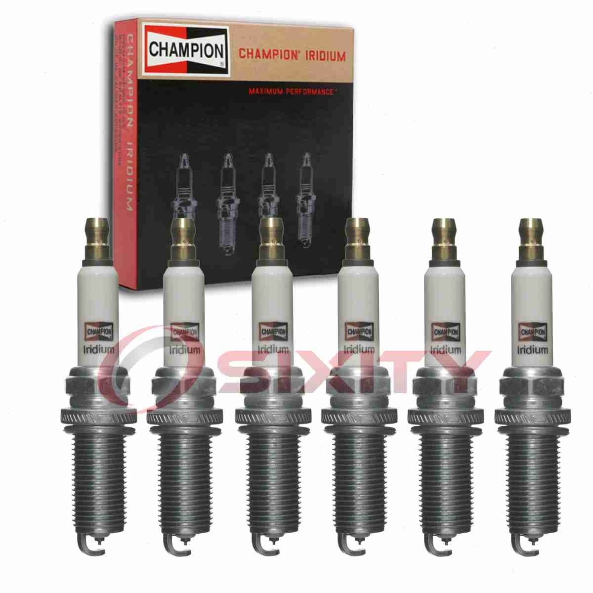 6 pc Champion Iridium Spark Plugs for 2007-2014 Volvo XC90 3.2L L6 Ignition gr