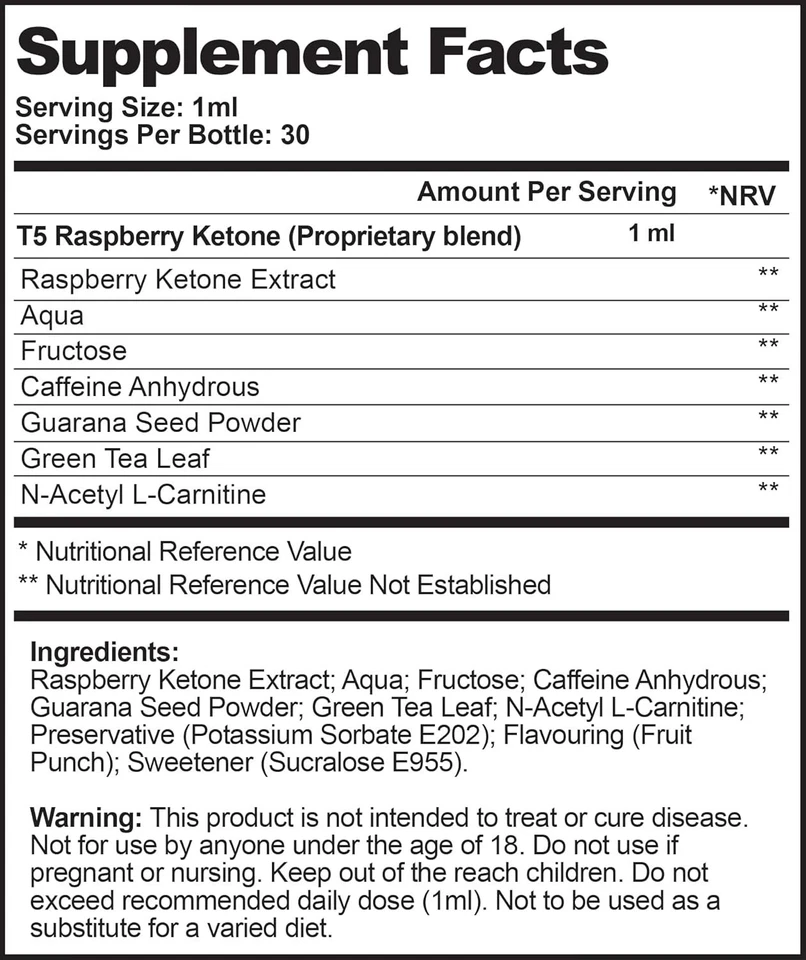 Effective Raspberry Ketone Serum with T5 - 30ml Detox Drops | Vegetarian Safe - Image 4 of 4