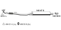 VorschalldäMpfer Ernst 140478 FüR VW Seat Skoda 6C1 6R1 5Z1 Polo FOX 5Z3 5Z4 4 5