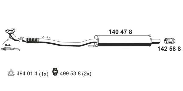 VorschalldäMpfer Ernst 140478 FüR VW Seat Skoda 6C1 6R1 5Z1 Polo FOX 5Z3 5Z4 4 5-image