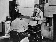 American aviator Amelia Earhart with Edward C Elliott President of- Old Photo