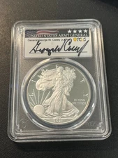 2021 W PROOF SILVER EAGLE PCGS PR-70 DCAM - PROOF ASE - CASEY SIGNED - SLAB - $1
