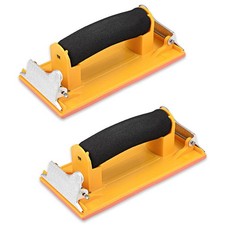 2 Pack Hand Sander Sandpaper Holder 7x3.5 Inch Sponge Handle Polishing Block