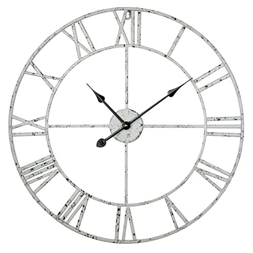 1st Owned Large Modern Metal Wall Clocks Rustic Round Non Ticking B096KXBV89