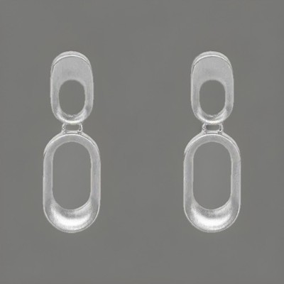NWT! Dean Davidson Bleecker Mini Drop Earrings Signature Brushed Palladium