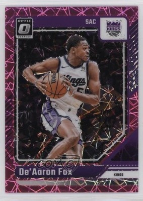 2024-25 Panini Donruss Optic Pink Velocity Prizm 41/79 De'Aaron Fox #219 0xh3