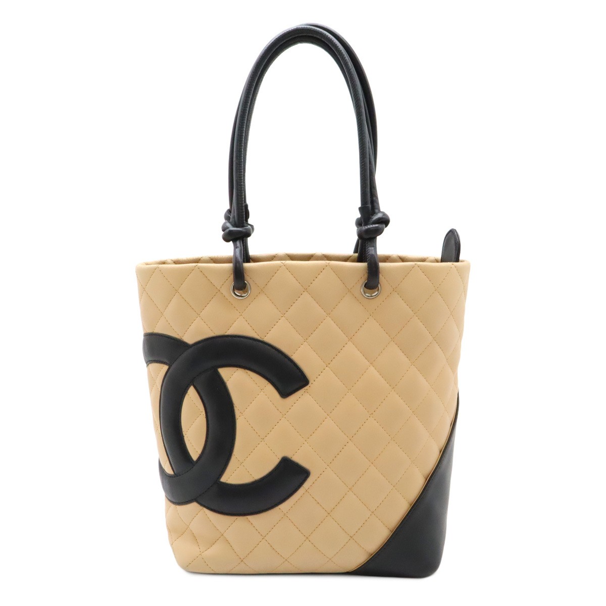 CHANEL Medium Cambon Tote in Soft Beige Calfskin with Coco Mark