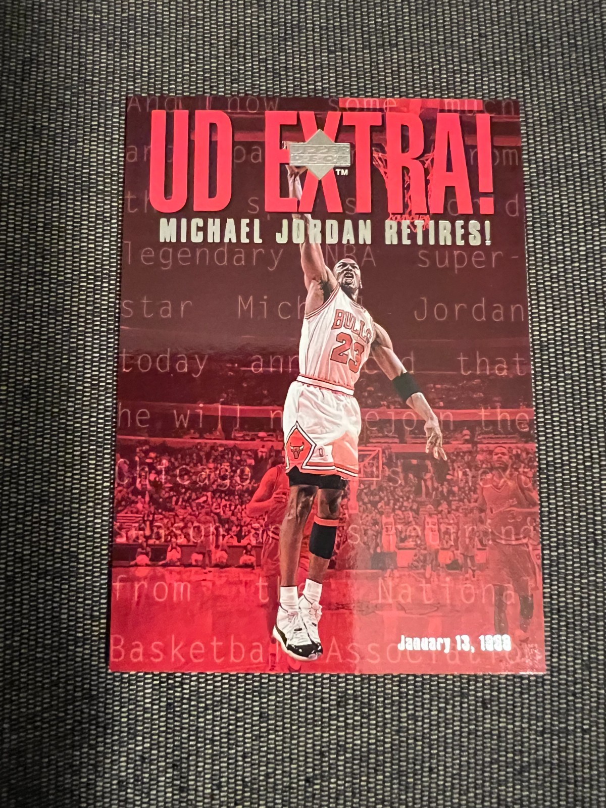 1998-99 Upper Deck Chicago Bulls UD Extra! Michael Jordan Retires! #UDX