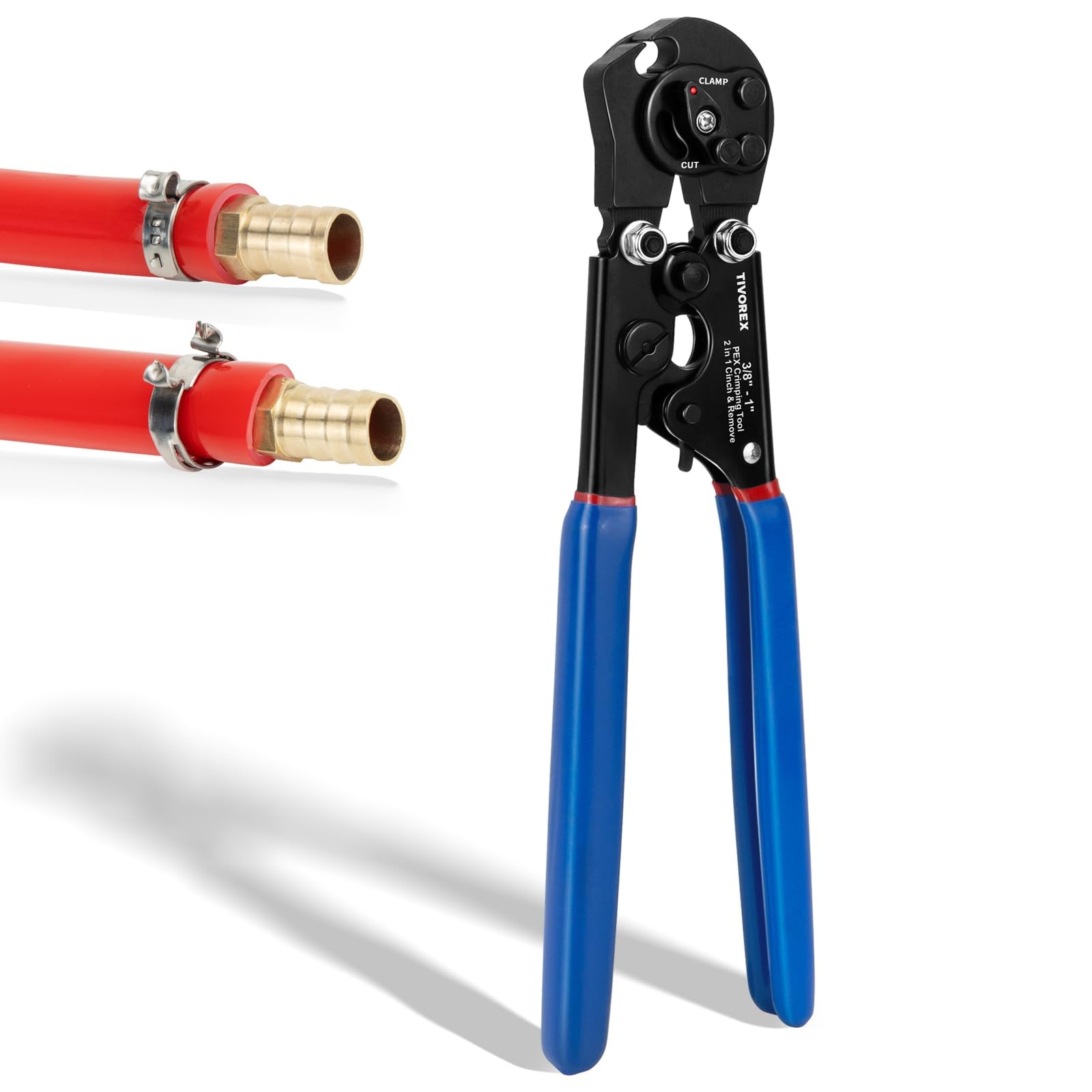 2 In 1 Pex Crimping Clamp Cinch & Removal Tool Ratcheting Pex Crimper For 3/8inc