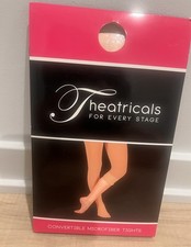 Theatricals For Every Stage Convertible Microfiber Ballet Pink Tights Size S NWT