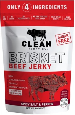 . Old Fashioned Dry Zero Sugar Beef Jerky | Spicy Salt & Pepper   Flavorful H...