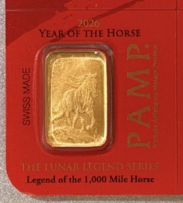 2026 Pamp Suisse Year of the Horse 1 Gram Gold Bar | eBay