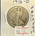 1916-D 50C Walking Liberty Half Dollar