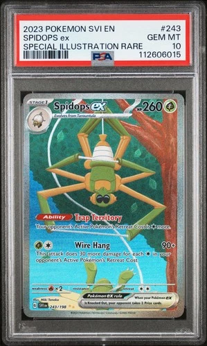 Pokemon Spidops EX Svi En-scarlet & Violet 243 Special Illustration Rare PSA 10