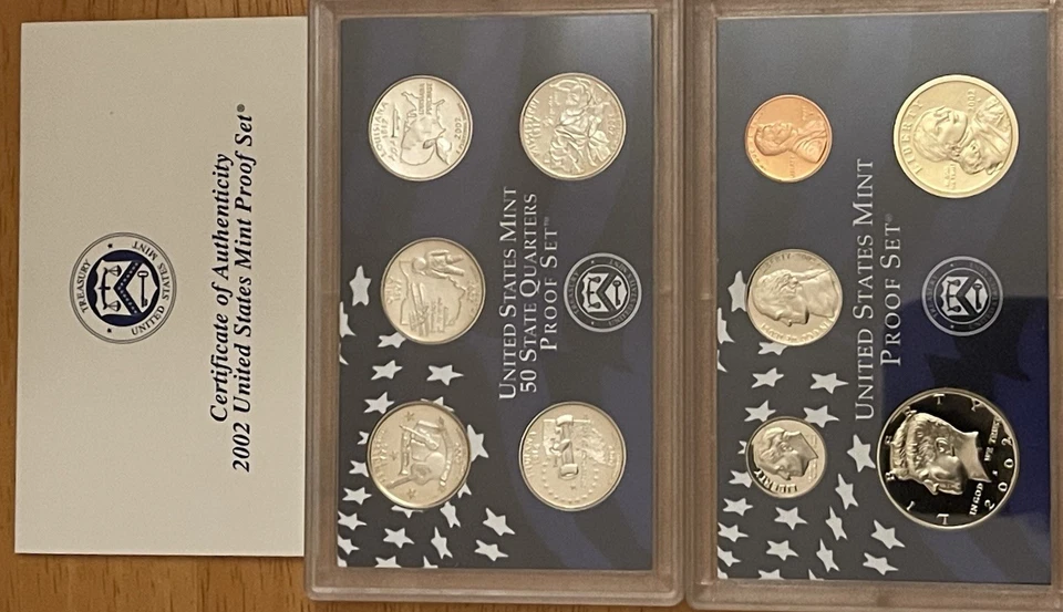 2002 US Mint Silver Proof Set with COA OGP + 2002 U.S. Mint Proof Set OGP COA - Image 3 of 3
