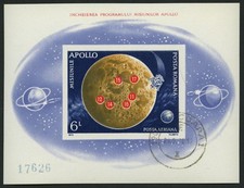 ROMANIA Bl. 103 O, 1972, Bl. Apollo program, magnificent, Michel 80.-