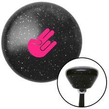 Pink Shocker Black Retro Metal Flake Shift Knob W M16x1.5 Insert Shifter Auto