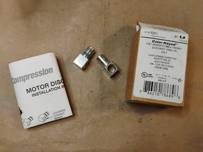 2, ABB MD4F-2 Kube Uninsulated Female Disconnect Size 2 #4 AWG Stranded Copper