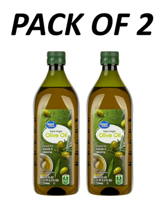 Great Value: 100% Extra Virgin Olive Oil, 25.5 fl oz PACK OF 2