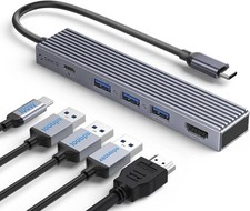 ORICO USB C Hub Laptop Docking Station 5-in-1 Multiport Adapter with 2 USB 3.2 1