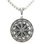 Slavic Kolovrat Pendant Necklace For Women Men Sun Amulet Talisman Pendants Char