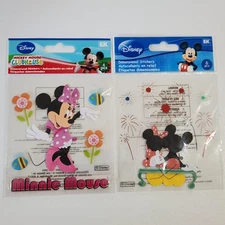 Disney Mickey & Minnie Mouse Dimensional Stickers EK Success Set of 2
