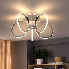 Plafoniera led 37w cromata rotonda plafoniera soggiorno camera da letto