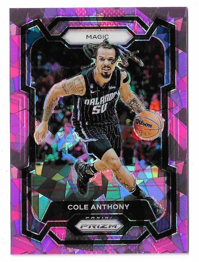 2023-24 Panini Prizm Basketball Cole Anthony Pink Ice Prizm #16 Orlando Magic