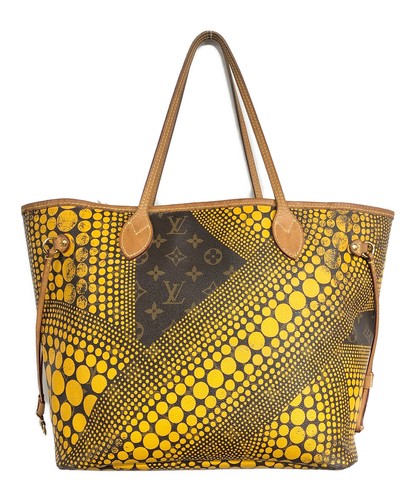 Auth Louis Vuitton x Yayoi Kusama Monogram Pumpkin Dot Neverfull MM M40685 F/J - Picture 2 of 11