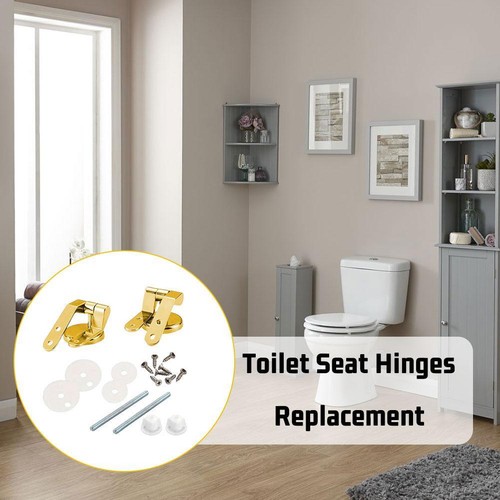 Robuste goldene WC-Scharniere mit sicheren und verstellbaren Beschlägen – l U8O5 - Picture 9 of 11
