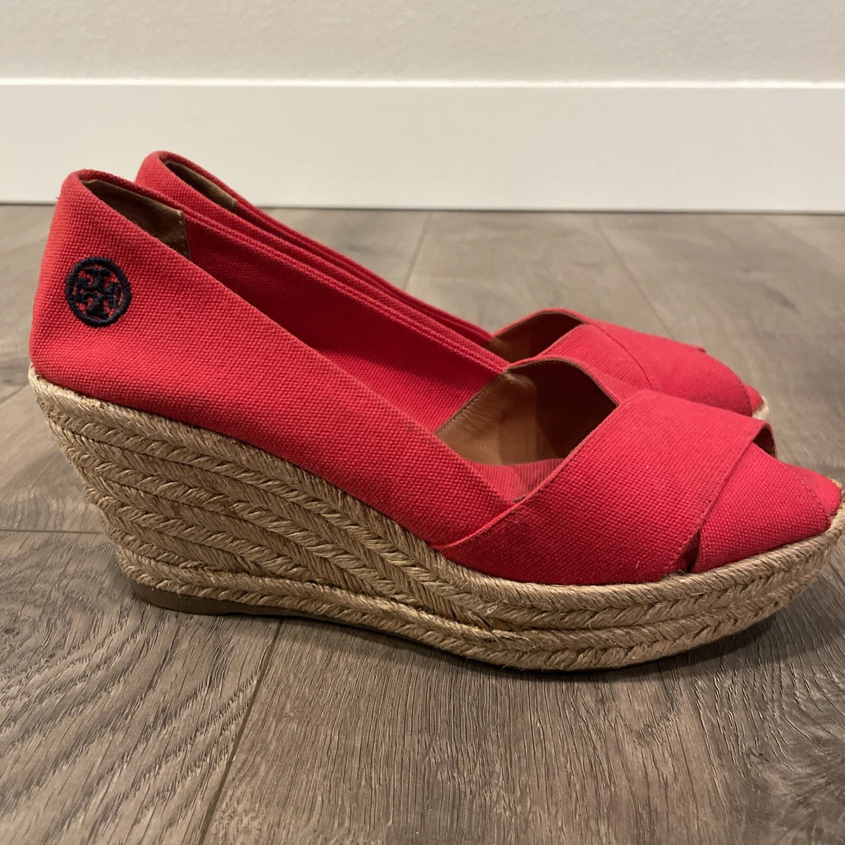 Tory burch hotsell red espadrille