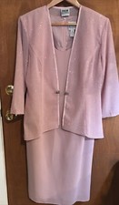 Womens Dress R M Richards with Jacket, Pink, Glittery, Size 12, a139