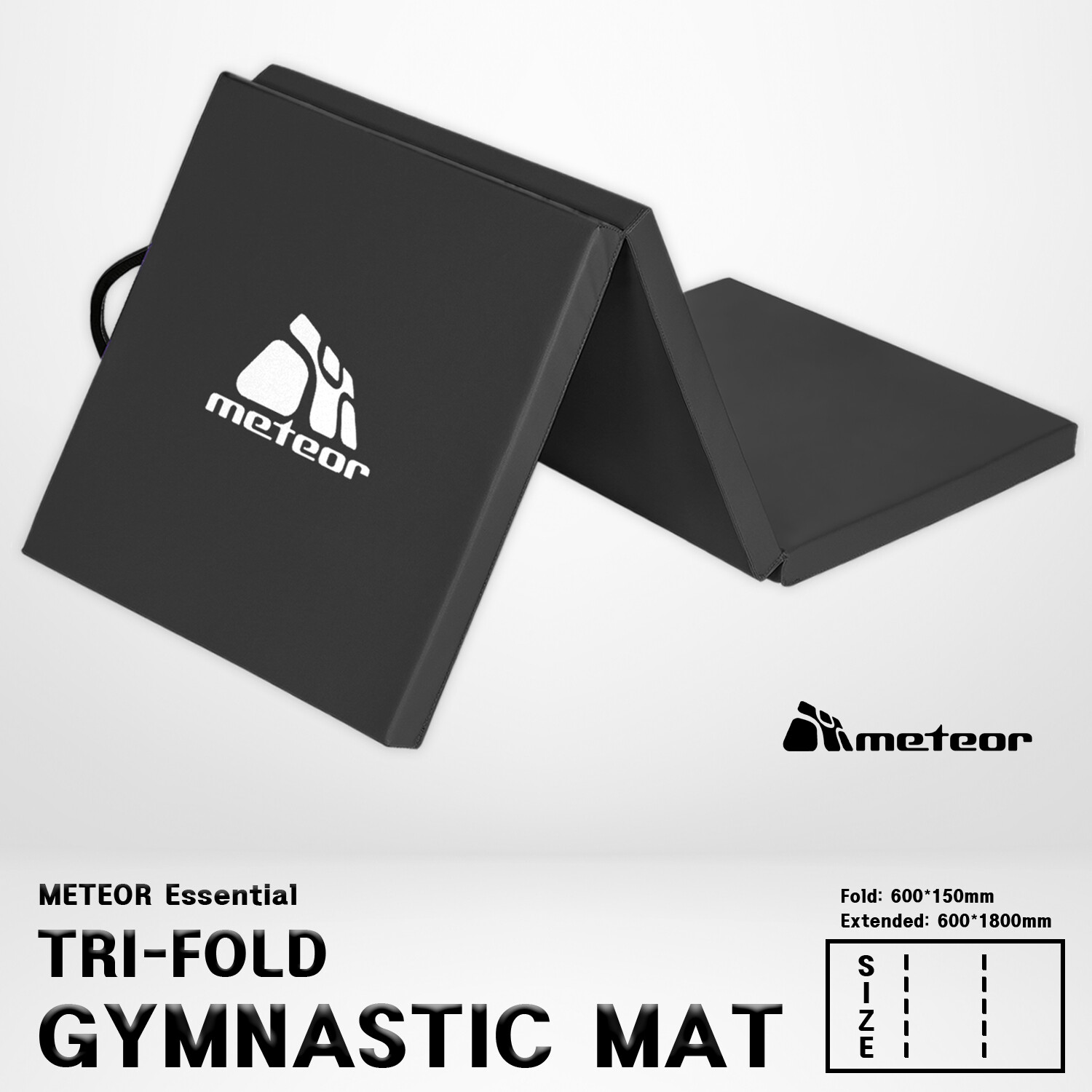 METEOR 180x60cm TriFold Gymnastic Mat Gym Mat Tumbling Mat Exercise