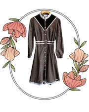 Vintage 1970s Prairie Cottagecore JCPenney Floral Print Dress Size M